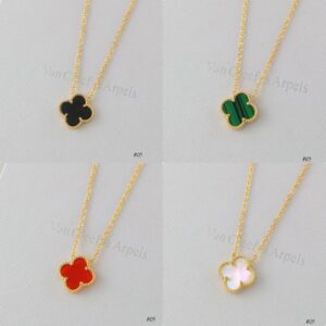 Dây Chuyền Cỏ 4 Lá Van Cleef Titan Ko Đen TT 4410